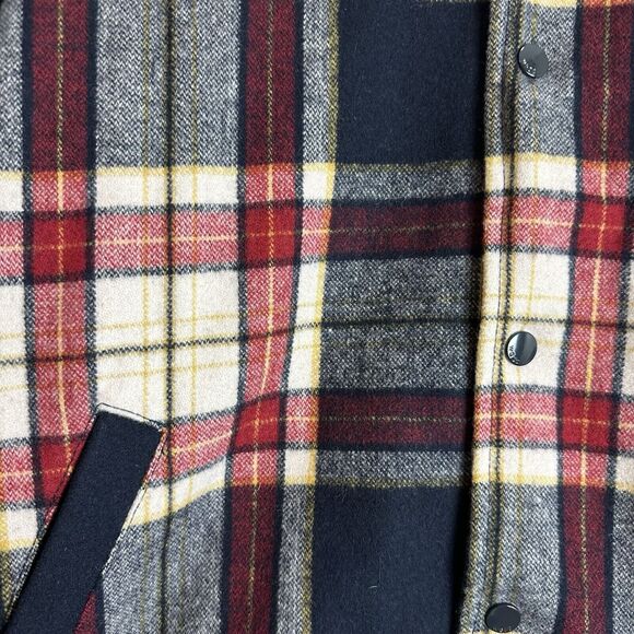 Wesc Tartan Plaid Wool Blend Lightly Padded Jacket EUC Mens Size Large - Picture 5 of 13